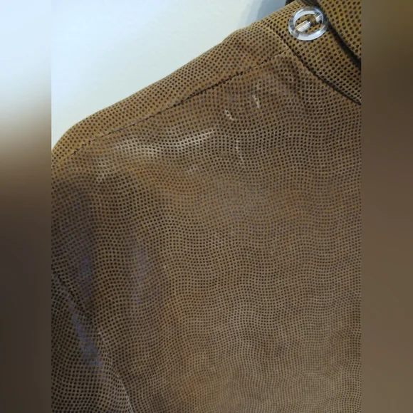 Vintage Brown Suede Trench Coat (L/XL) - Picture 5 of 9